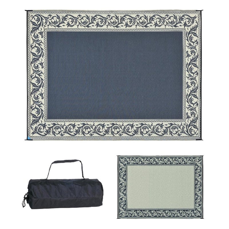 Stylish Camping Mings Mark RA1 Reversible Classical Patio Mat  9 x 12 BlackBeige