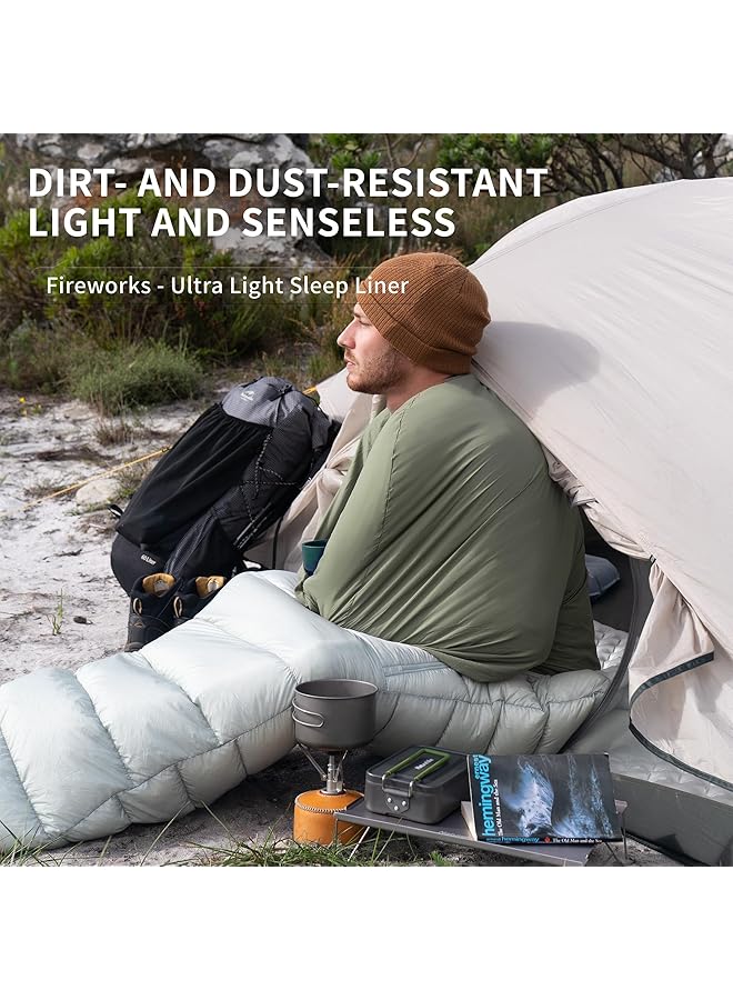 Naturehike Sleeping Bag Ultralight Sleeping Bag Liner Only 128 G Travel Blanket With Small Pack Size Inner Sleeping Bag For Backpacking Hostels Huts Camping - Image 4