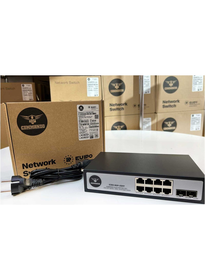 كوماندو E300-8GP+2SFP