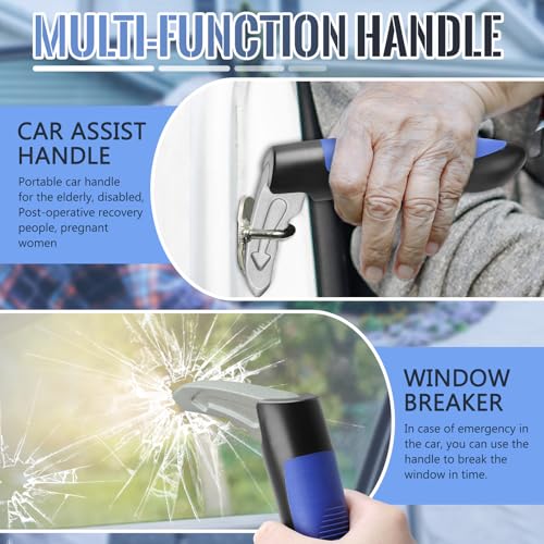 Milifox Car Support Handle Assist - Portable Multifunction Auto Vehicle Support Handle Insert Door Latch for Getting in and Out of Car (Blue) - Image 5