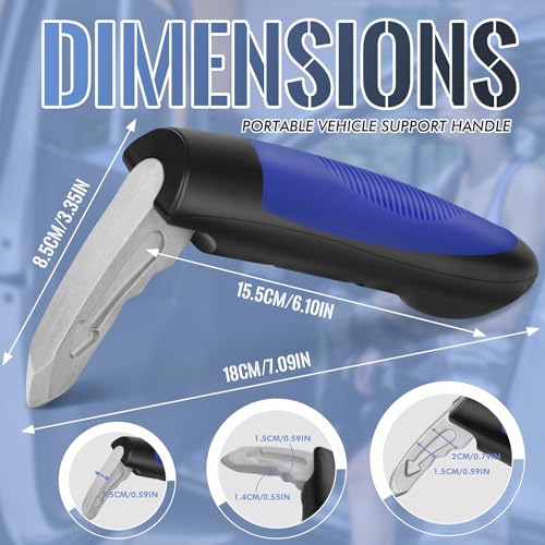 Milifox Car Support Handle Assist - Portable Multifunction Auto Vehicle Support Handle Insert Door Latch for Getting in and Out of Car (Blue) - Image 2