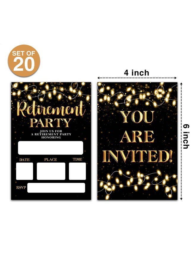 Disfuco Retirement Invitations for Retirement Party, Teacher Retirement Party, Retirement Party Invites - 25 Invitation Cards With 25 Envelopes (G02) - Image 2