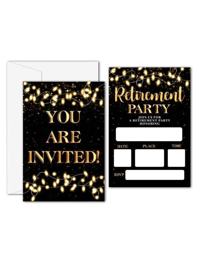 Disfuco Retirement Invitations for Retirement Party, Teacher Retirement Party, Retirement Party Invites - 25 Invitation Cards With 25 Envelopes (G02) - Image 1
