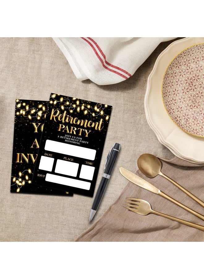 Disfuco Retirement Invitations for Retirement Party, Teacher Retirement Party, Retirement Party Invites - 25 Invitation Cards With 25 Envelopes (G02) - Image 3