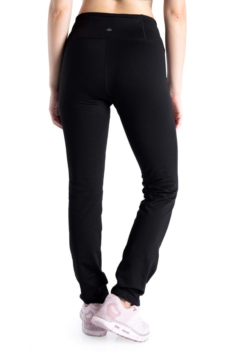 Yogipace Women's 33" Fleece Lined Thermal Yoga Pants Winter Straight Leg Warm Sweatpants,Black,Size M - Image 2