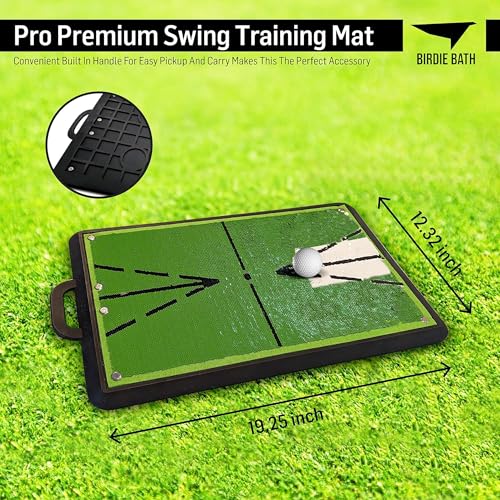 Birdie Bath Birdie Golf: Birdie Mat Pro - Swing Training Aid, Sequin Tech Surface, Analyze Swing Path & Ball Impact, Portable in- Outdoor, 19.25" Sports Accessory - Image 3