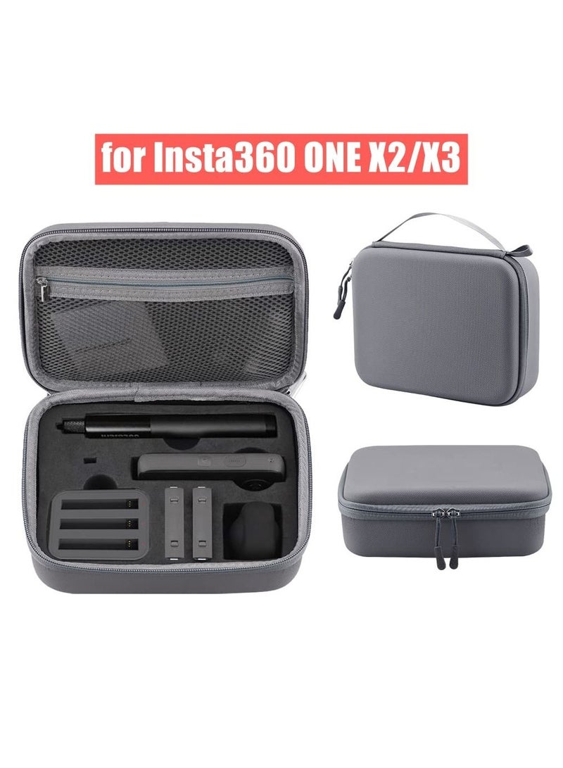 Anti-Collision Portable Handbag Carrying Case Compatible with Insta360 One X3/X2 Camera/Large Hard Shell Bag w/EVA Liner for Insta360 Handle/Selfie Stick Charger Data Cable - Image 1