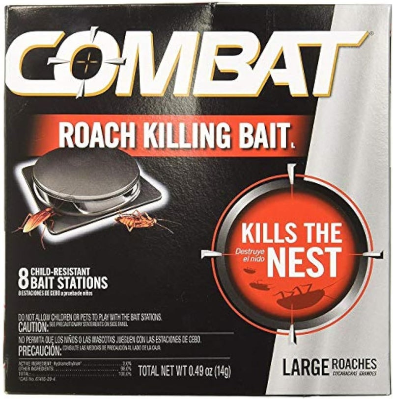 Roach Killing Bait, Large Roach Bait Station, 8 Count - Cockroaches Killer