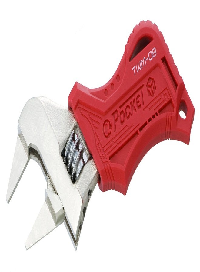 ENGINEER Smart' Adjustable Spanner (Stubby Type) with Thin, Super Slim 2mm Jaws. twm-08, Red, 110mm - Image 1