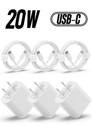 USB C Charger iPhone Charger Fast Charging【MFi Certified】3Pack 20W Type C Wall Charger Block with 6FT Long USB C to Lightning Cable Compatible for iPhone 14Pro/13 Pro/12/12 Pro Max/11/XS Max/XS/XR/X/8 - pzsku/ZC95AC65650367CD87F37Z/45/_/1738234272/4f82eec0-32f3-4093-8a8e-6243d9656914