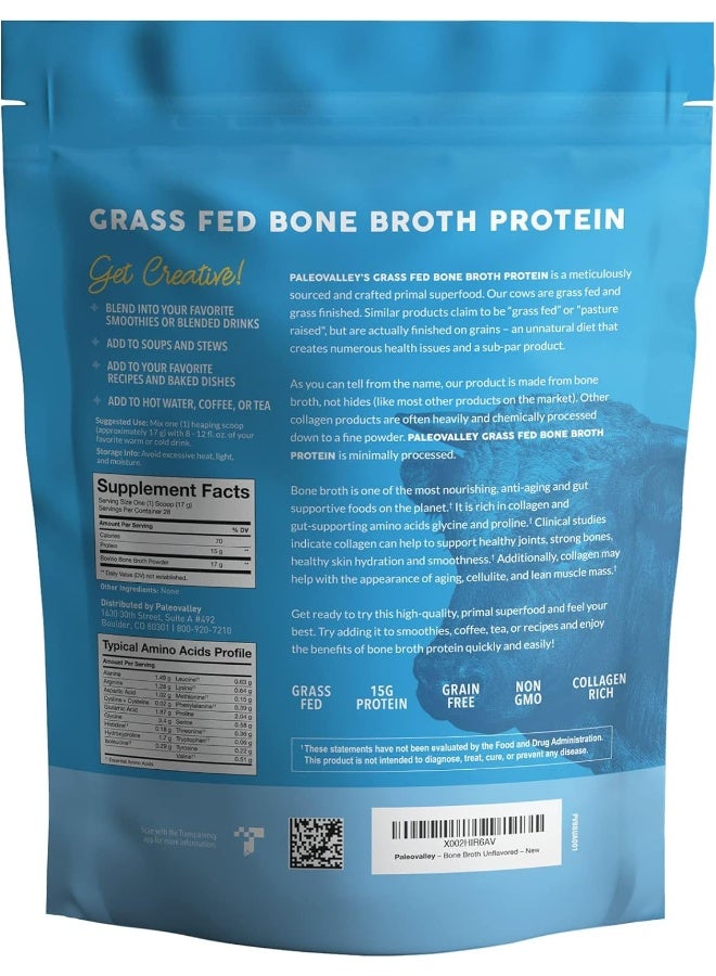 باليوفالي 100% مسحوق بروتين مرق عظام البقر الذي يتغذى على العشب - غني ببتيدات الكولاجين للشعر والبشرة وصحة الأمعاء ودعم العظام والمفاصل - 28 حصة، 15 جرام بروتين لكل حصة - بدون جلوتين أو كائنات معدلة وراثيًا - Image 2