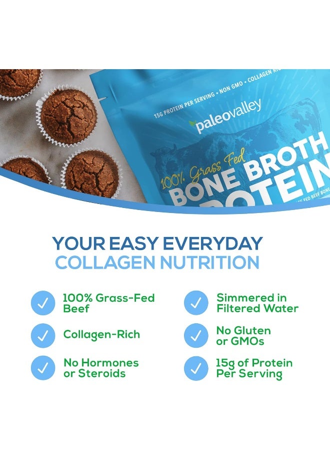 باليوفالي 100% مسحوق بروتين مرق عظام البقر الذي يتغذى على العشب - غني ببتيدات الكولاجين للشعر والبشرة وصحة الأمعاء ودعم العظام والمفاصل - 28 حصة، 15 جرام بروتين لكل حصة - بدون جلوتين أو كائنات معدلة وراثيًا - Image 5