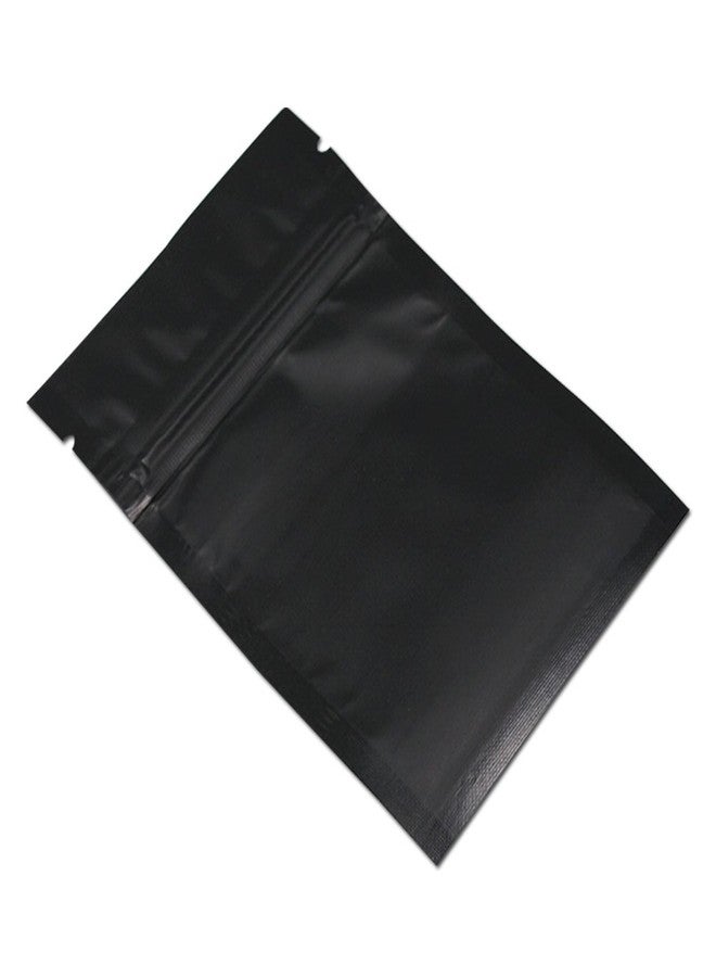 PABCK 100 Pcs Black Mylar Bag Foil Resealable Bags 2.76x3.94 inch Zipper Seal Food Storage Bag Flat Candy Spice Seeds Envelopes Packets Reusable Aluminum Packaging Pouch - Image 3