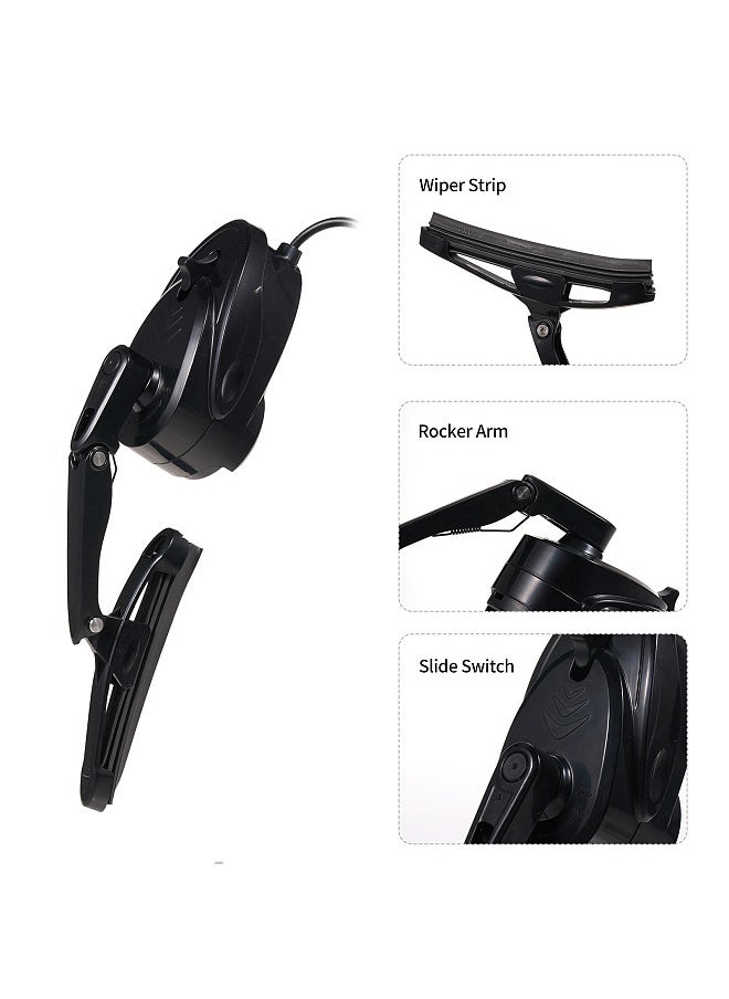 Generic - Motorcycle Helmet Wiper, 2W Waterproof USB Motorcycle Helmet Windshield Wiper Mini Electric Wiper - Image 1