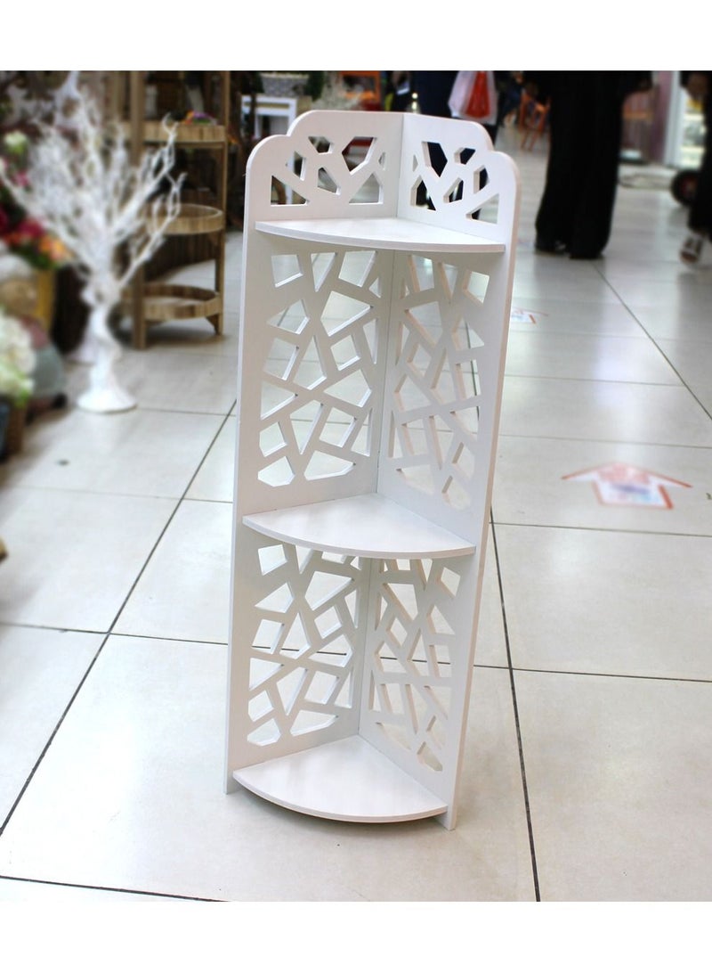 رف زاوية FFD منظم للحمام خزانة تخزين رف صغير يتناسب مع أي غرفة ضيقة بالوعة الحمام وحامل المناشف - Image 2