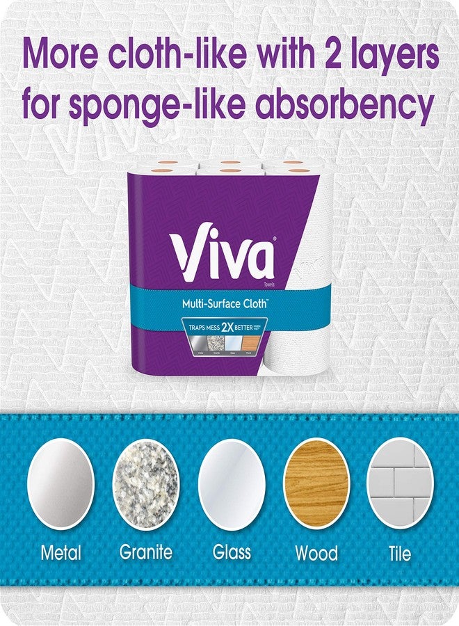 Viva Multi-Surface Cloth Paper Towels, Choose-A-Sheet - 6 Big Rolls = 9 Regular Rolls (83 Sheets Per Roll) - Image 3