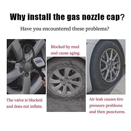 HUIANTS for Chrysler 300/C/ 300S Black Metal Tire Valve Stem Cap Covers Air Valve Cap Set Dust Proof Leak-Proof Air Cover Logo Styling Car Accessories(Pack of 5) - Image 5