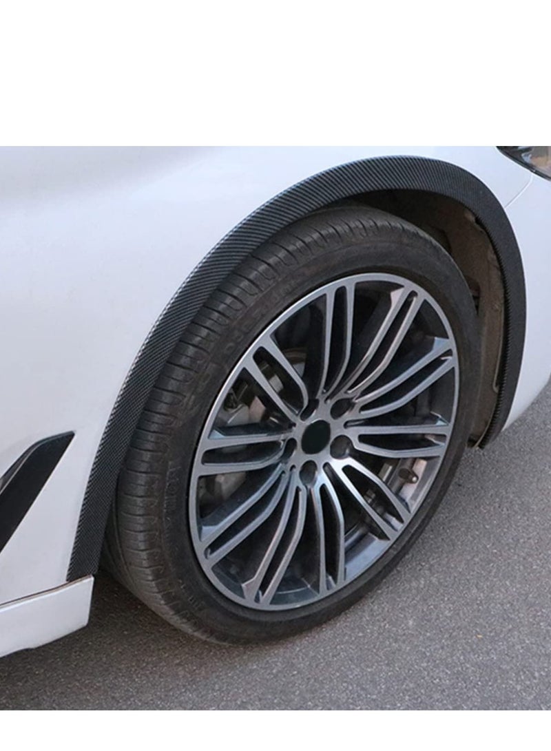 SYOSI Car Fender Flare Edge Trim 1.5M Rubber Seal PVC Strip Self Adhesive Wheel Eyebrow Sticker Arch Lips Protector Carbon Fiber  - Image 2