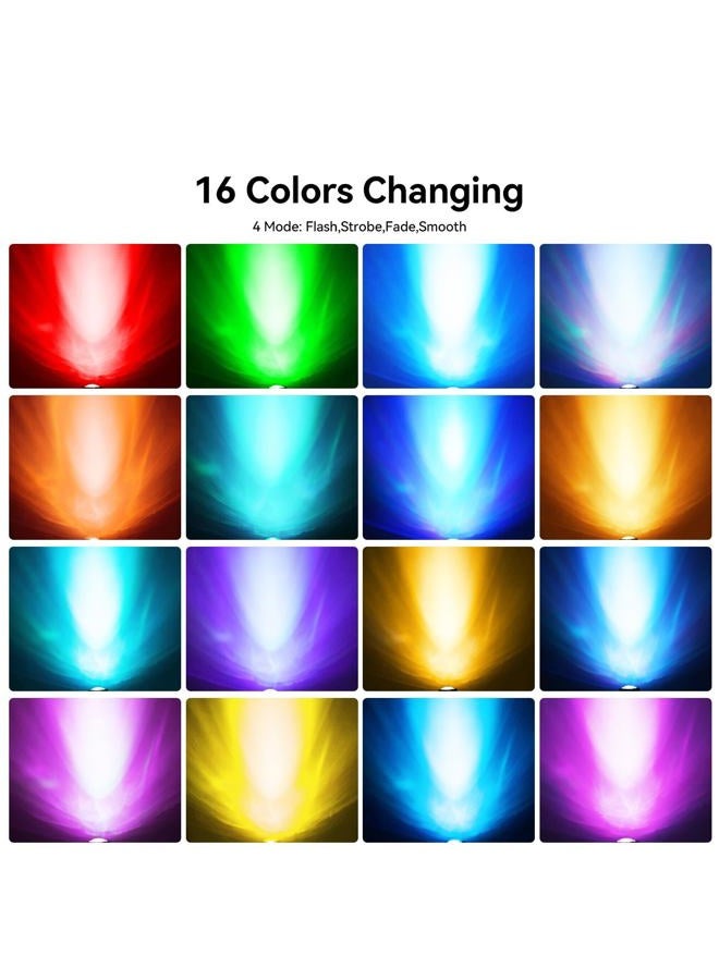 TENSUL Colored Pond Lights with Timer, RGB Fountain Lights Underwater Light IP68 Waterproof, Dimmable Outdoor Landscape Lights Fish Tank Pond Fountain Garden(4 Lights) - Image 2