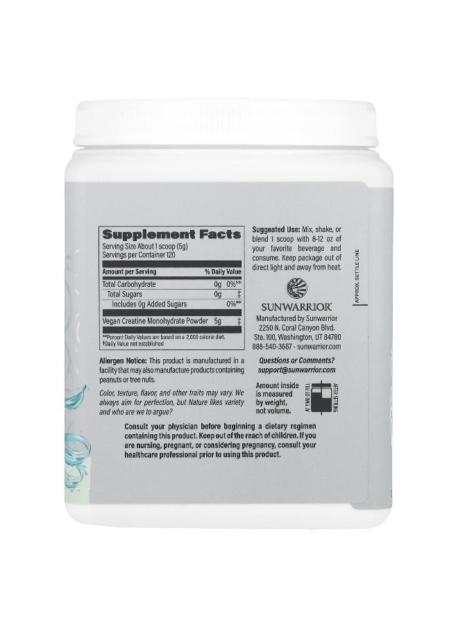 Sunwarrior - Sunwarrior, Sport, Active Creatine Monohydrate, Unflavored, 1.32 lb (600 g) - Image 1