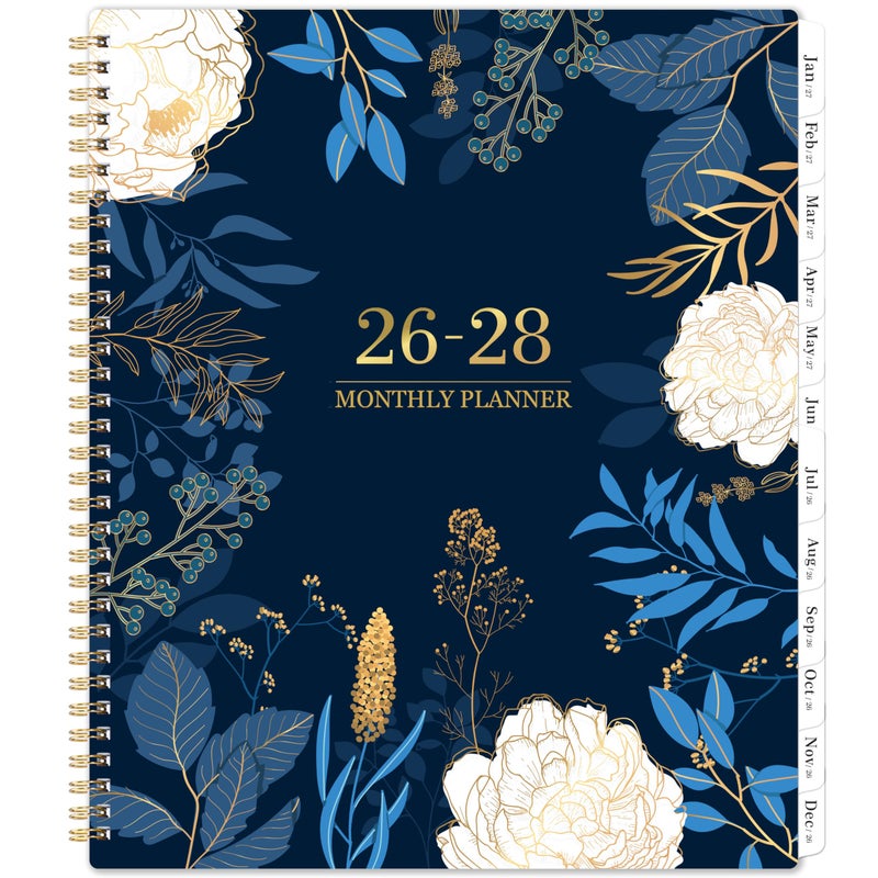 Indeme 2026-2028 Monthly Planner - 2 Year Monthly Planner/Calendar 2026-2028, July 2026 - June 2028, 11" x 9", 24 Monthly Planner with Tabs, Back Pocket, Holidays, Twin-Wire Binding, Note Pages - Image 1