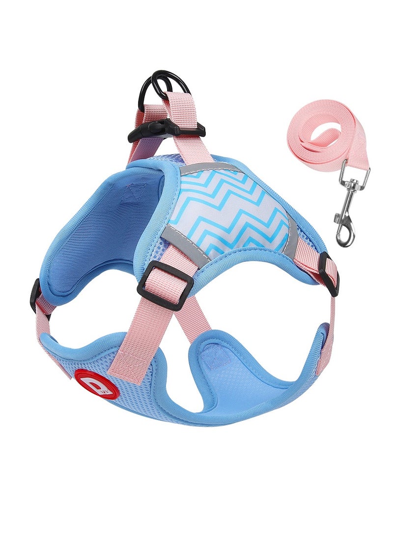 Generic Reflective Breathable Pet Harness Vest With Adjustable Leash for Small Dogs Cats - Image 1