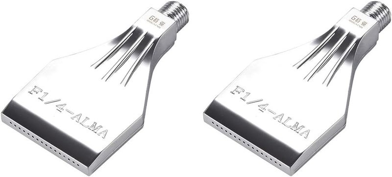 uxcell Flat Nozzle G1/4 Male Thread Aluminum Alloy Air Blow Off Flat Jet Nozzle 2Pcs - Image 1