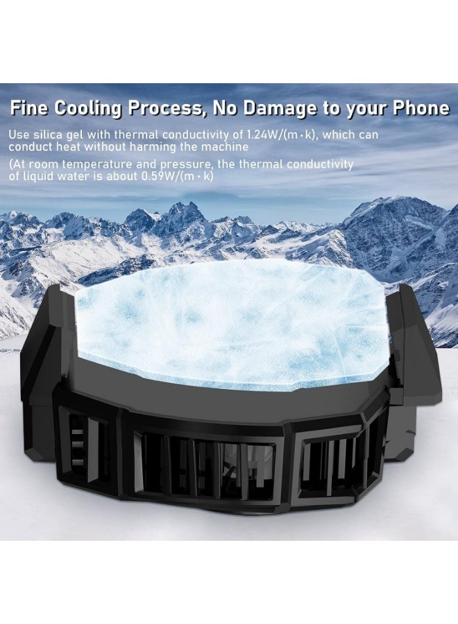 MEMO DL05 Mobile Cooler, Radiator Cooling Fan with Temperature Display, for Gaming and Live Video/Vlogging, Supports 6-8cm Width, Semiconductor Gaming, Cooling Heat Sink, 2-Pin - Image 2