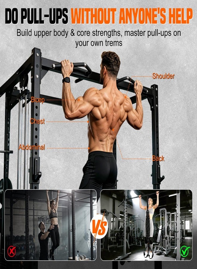 SERTT Adjustable Pull Up Assistance Band, Heavy Duty Assisted Pull Up Bands Support 375lbs, Upgrade Pull Up Bar Resistance Bands for Assist Pullup Home Gym Strength Training (Black) - Image 5