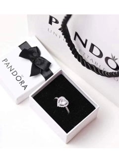 PANDORA "Timeless Grace: The Pandora White Heart Ring - A Stunning Symbol of Pure Elegance and Love, Expertly Crafted to Enhance Your Style, Perfect for Any Occasion, Celebrating Cherished Moments and Lifelong Connections."  - Image 1
