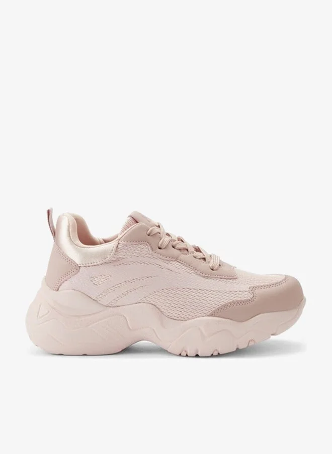 Flora Bella By Shoexpress BLUSH Flora Bella Women Lace-Up Ankle Sneakers for Women | Best Price UAE