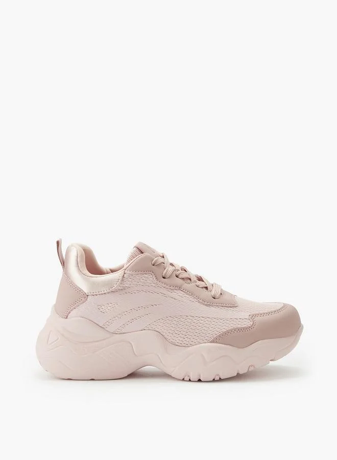 Flora Bella By Shoexpress BLUSH Flora Bella Women Lace-Up Ankle Sneakers for Women | Best Price UAE