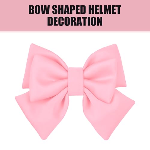 Merdege Bow Helmet Accessory, Removable Helmet Bow for Women, Cute Motorcycle and Electric Vehicle Decoration (Pink) - Image 2