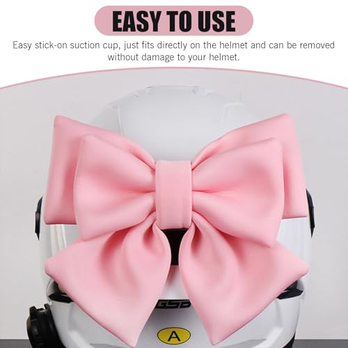 Merdege Bow Helmet Accessory, Removable Helmet Bow for Women, Cute Motorcycle and Electric Vehicle Decoration (Pink) - Image 4