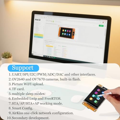 MELIFE 2PCS 2.8" inch ESP32 Display, ESP32-2432S028R WiFi+BT Dual-core TFT Module ILI9341 Driver for Arduino IoT, CYD ESP32 240X320 Smart LCD Display Screen - Image 5