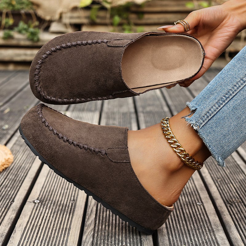 Lazy Slippers With Thick Soles, New Style, Closed-Toe Half Slippers, Retro Birkenstock Shoes, Slip-On Retro Shoes For Outdoor Wear - Image 3
