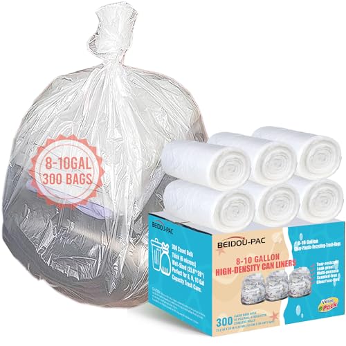 BEIDOU-PAC BEIDOUPAC Trash Bags 810 Gallon 300 Count Bulk Clear Plastic Recycling Bags Multipurpose Garbage Bags Can Liners for Business Home Kitchen Commercial and Industrial - Image 2