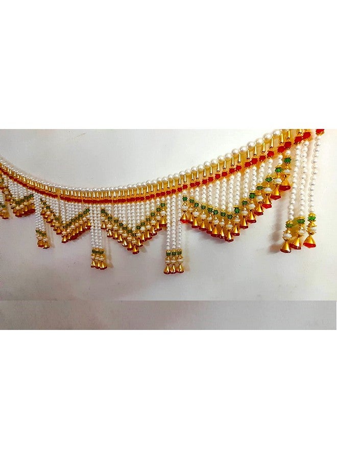 Kavya Fashion Handmade Pearl Beads Zula Moti Door Decoration Toran Main Entrance Door Toran Size 3 Feet (36 Inch) Matirial Multi Color Plastic Crystel - Image 4