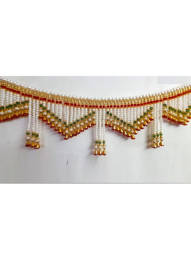 Kavya Fashion Handmade Pearl Beads Zula Moti Door Decoration Toran Main Entrance Door Toran Size 3 Feet (36 Inch) Matirial Multi Color Plastic Crystel - Image 5