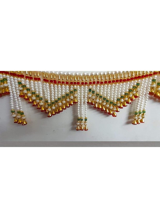 Kavya Fashion Handmade Pearl Beads Zula Moti Door Decoration Toran Main Entrance Door Toran Size 3 Feet (36 Inch) Matirial Multi Color Plastic Crystel - Image 3