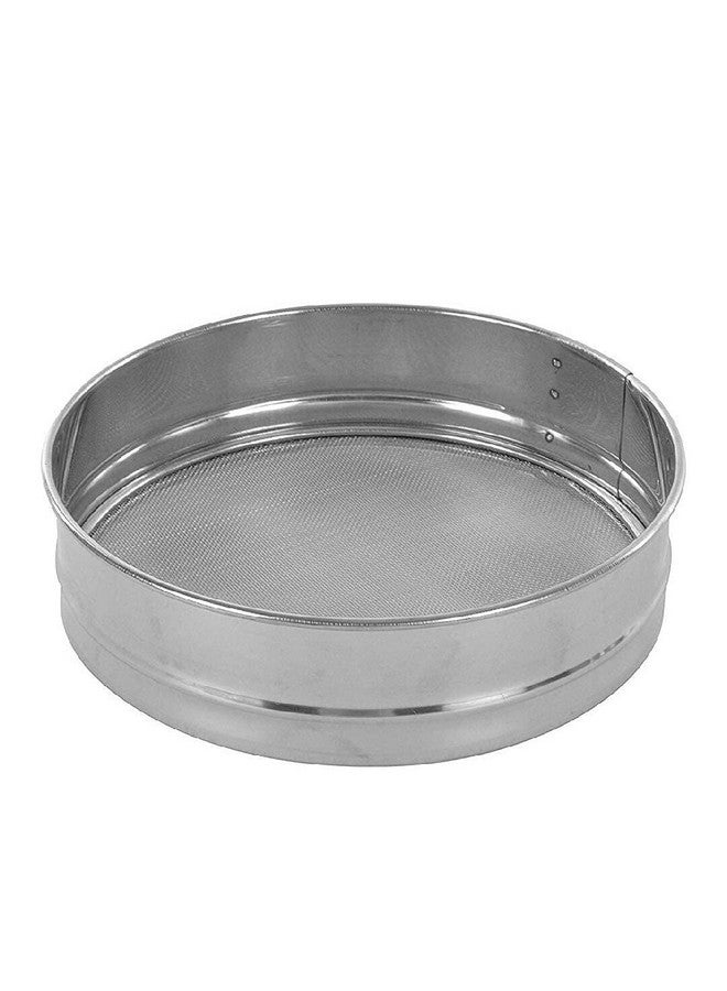 Entisia Steel Atta Sieves Chalni - Stainless Steel Sieve for Aata, Maida and Other Solid Powder, Easy to Use Sieves for Cake Baking, Bread, Pizza Dough, Cake Cookies and Karwa-Choth Festival (7) - Image 1