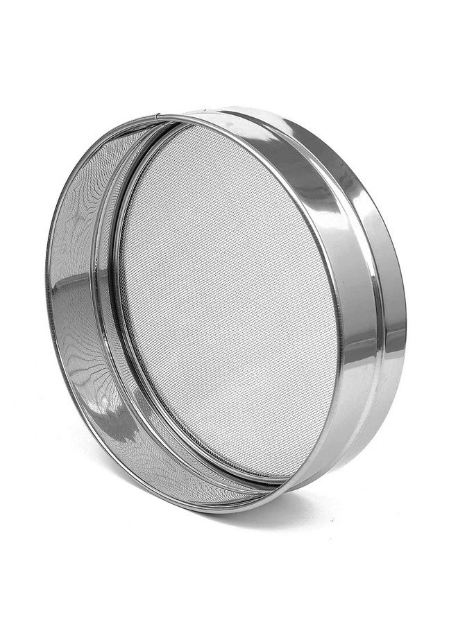 Entisia Steel Atta Sieves Chalni - Stainless Steel Sieve for Aata, Maida and Other Solid Powder, Easy to Use Sieves for Cake Baking, Bread, Pizza Dough, Cake Cookies and Karwa-Choth Festival (7) - Image 5