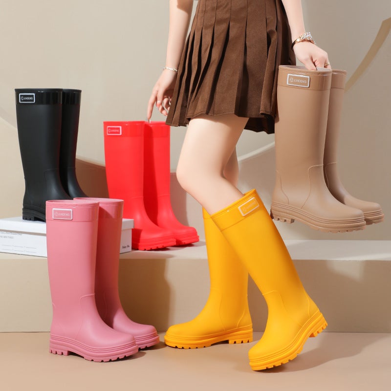 Awesome Multi-Color Extra-High Rain Boots " Fashion Rain Boots" Hiking Non-Slip Boots River Tracing Protective Wading Boots - Image 2