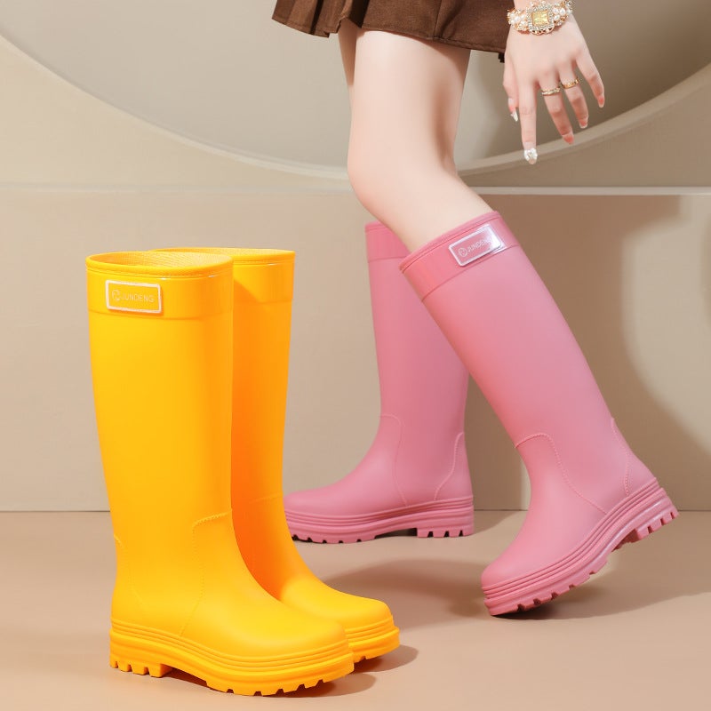 Awesome Multi-Color Extra-High Rain Boots " Fashion Rain Boots" Hiking Non-Slip Boots River Tracing Protective Wading Boots - Image 4