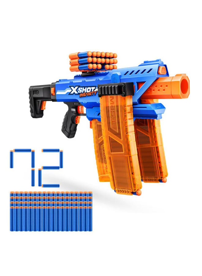 X-Shot Insanity Motorised Clip Blaster with 72 Darts - Image 2