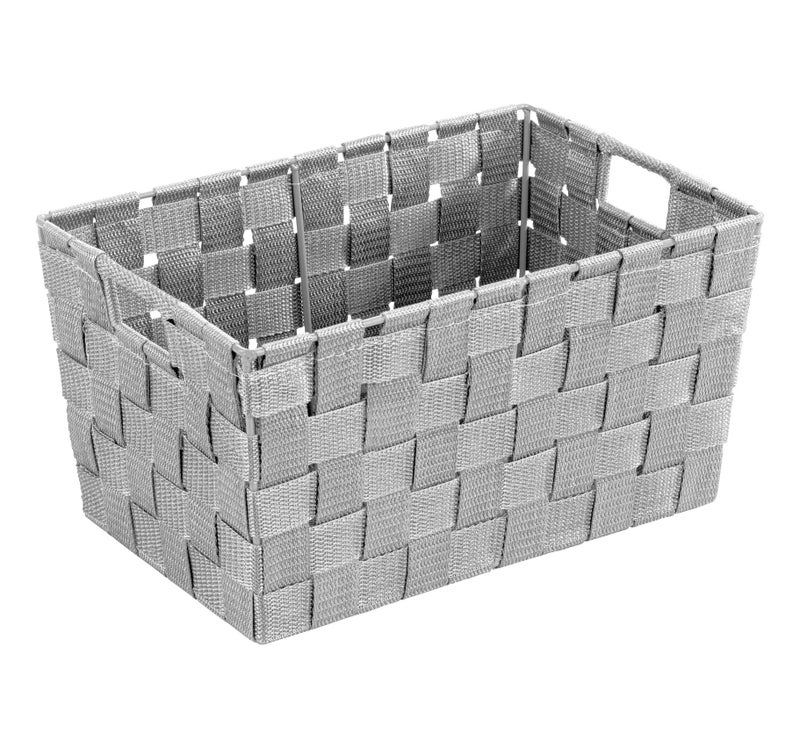Wenko WENKO 22791100 Storage basket Adria Grey Size S  bathroom basket kitchen basket Polypropylene 30 x 15 x 20 cm Grey