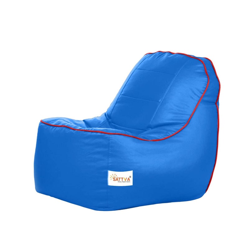 SATTVA Classy.Elegant.Stylish Sattva Rester Leatherette XXXL Bean Bag Cover Without Beans Royal Blue  - Image 3