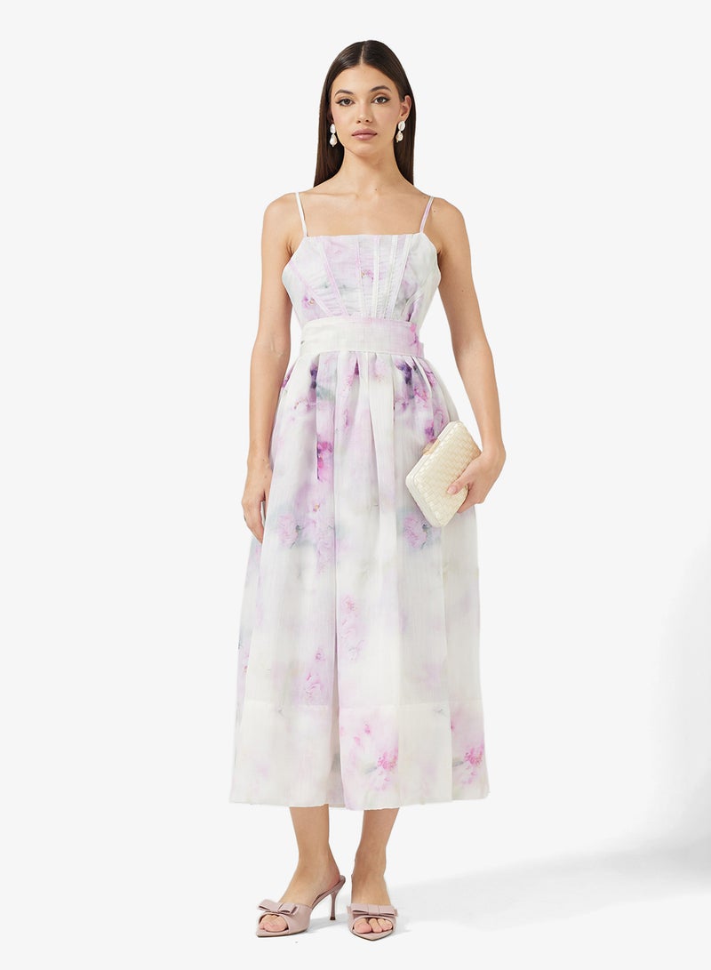 ELLA Strappy Printed Dress - Image 1