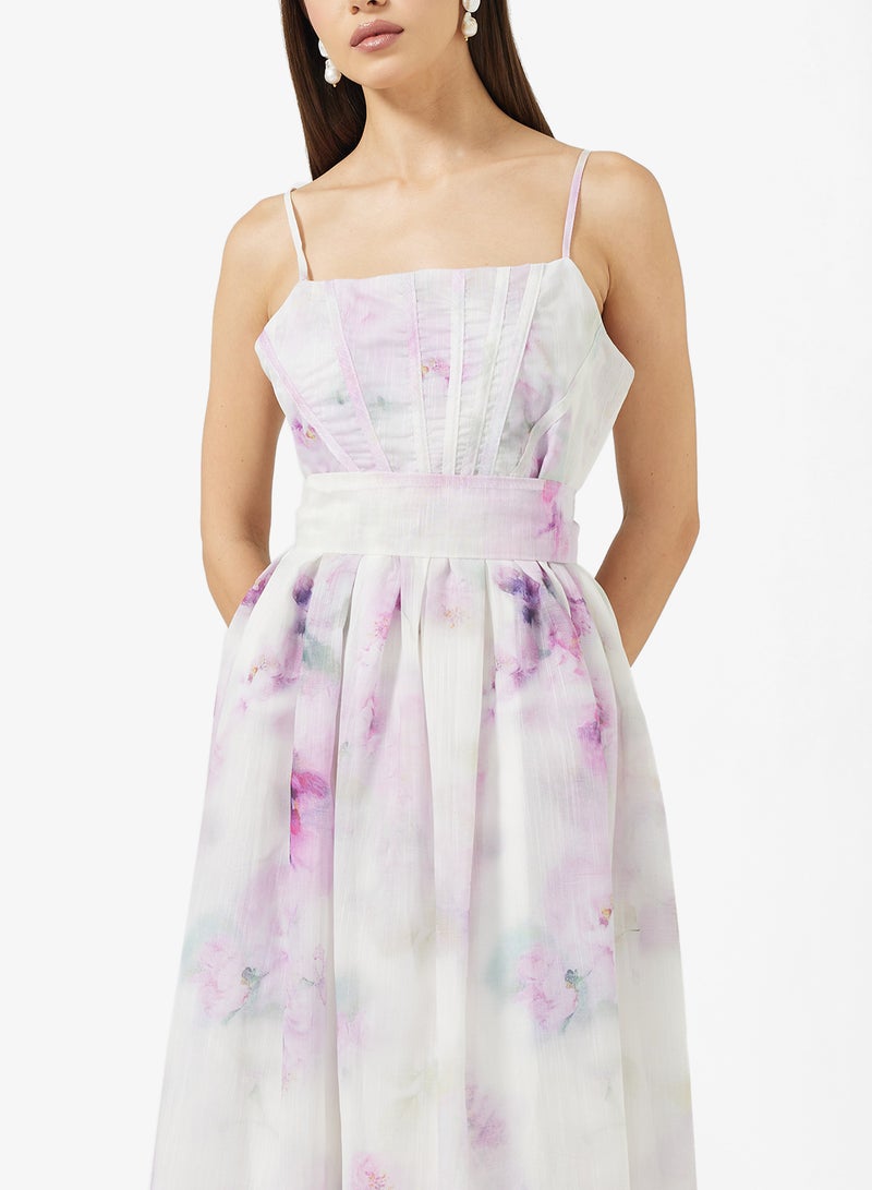 ELLA Strappy Printed Dress - Image 3