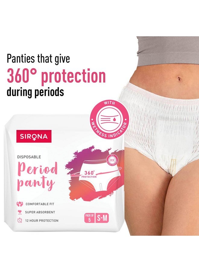 Sirona Disposable Period Panties For Women | S - M | 360° Sanitary Protection For Regular Flow | No Leakage, No Rashes, No Discomfort | Maternity Panties With High Absorbency | Pack Of 10 - Image 2